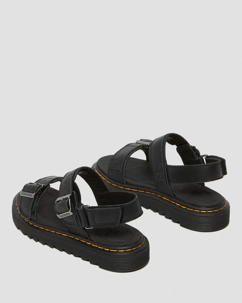 Sandalias Dr Martens Junior Kyle Cuero Niños Negros | MX 105SGL